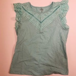 NWT New York & Co Flutter Sleeve Tee